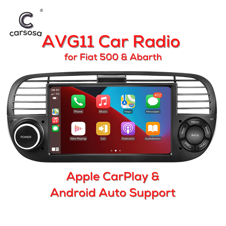 FIAT 500) CarPlay Android Auto 7.0 Car Radio For FIAT 500 & Abarth ( –  Carsosa